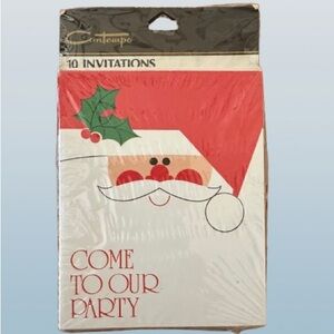 New Vtg 10 of INVITATIONS Cards “COME TO OUR PARTY” with envelopes